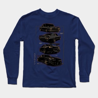 Skyline GTR Generations - PAPAYA STREETART Long Sleeve T-Shirt